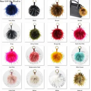 Cute Faux Plush Pom-Pom Keychain Charm - Colorful, Creative Soft Plush Fashion Accessory for Bags, Keychains