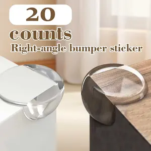 10/20pcs Anti-Collision Table Corner Protectors, Transparent Furniture Safety Pads, Round Edge Guards for Sharp Edges, Baby Protection Prevent