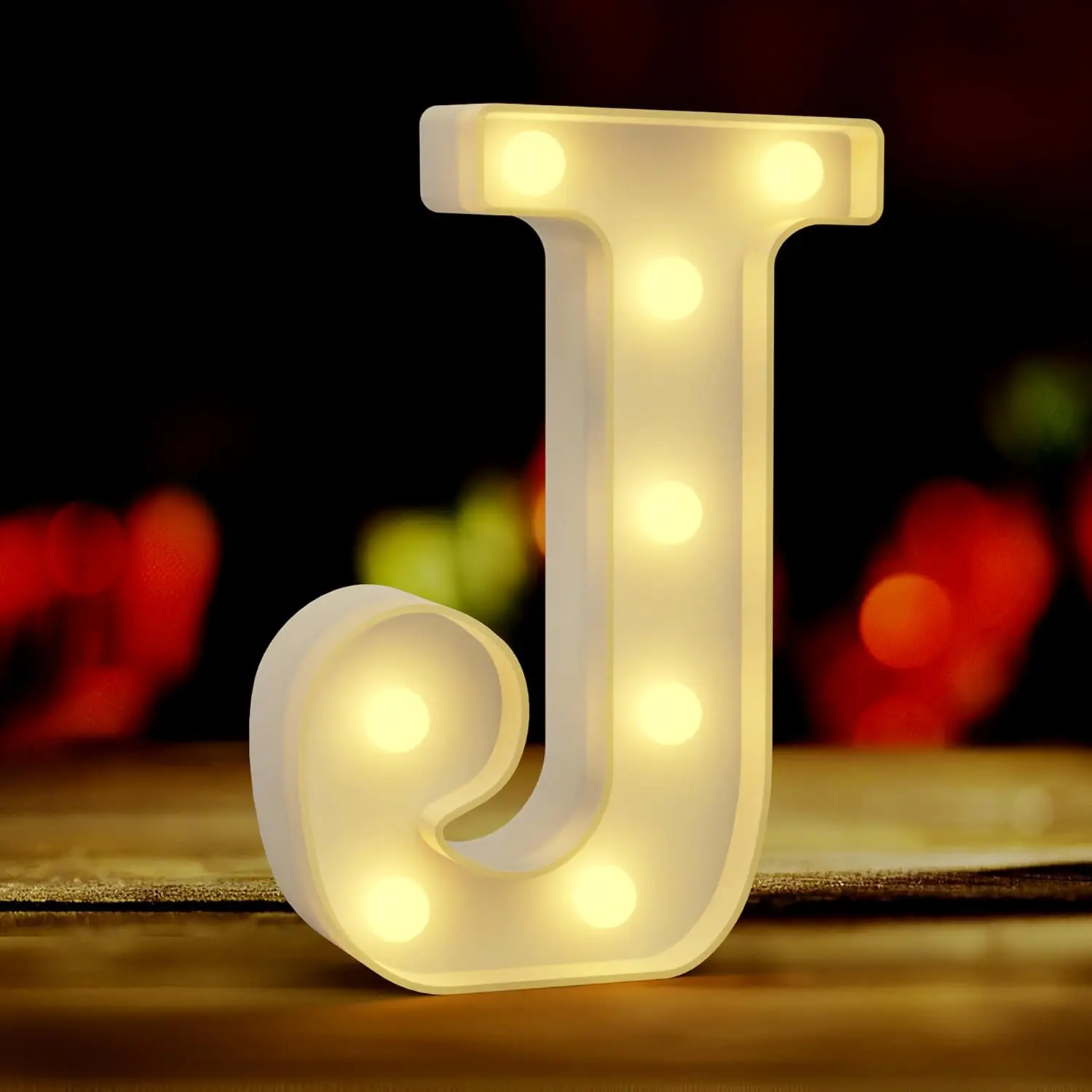 LED Alphabet Letter J Fillable Letterboard LED Lights - Cute Festive Decor for Grad Parties, Birthdays, Gift Idea for Girls (Home & Party Supplies), Birthday