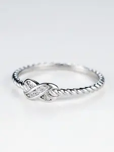 S925 Sterling Silver Infinity Band Ring, Dainty Ring, Elegant Everyday Ring, Bridal Wedding Promise Ring, Daily Wear Fashion Accessory with Box, Women Jewelry Gift, Everyday Wear