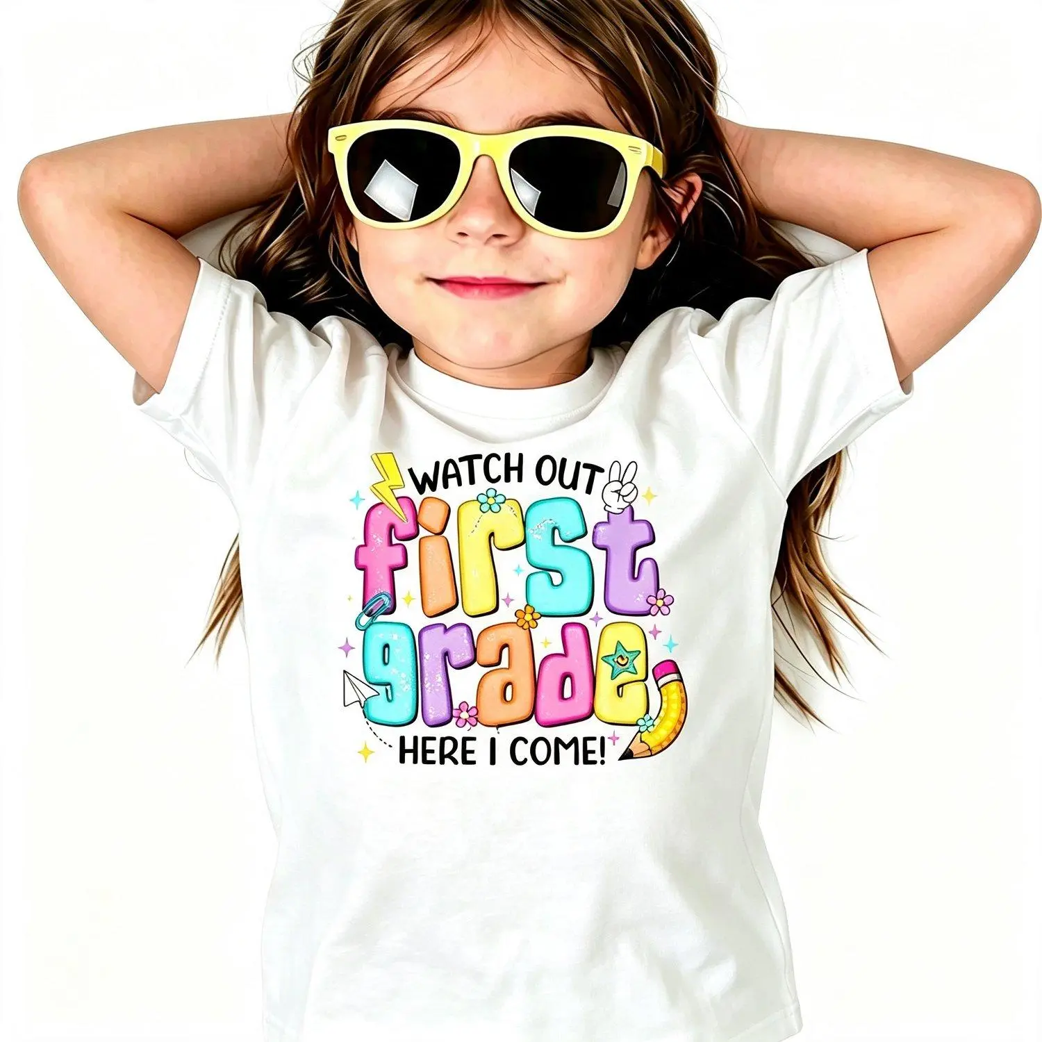 1st Grade for Girls Back to School First Day of First Grade T-Shirt