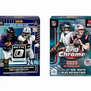 PYT Break #046  - 10 Box Break (5) 2025 Panini Donruss Optic Football Blasters + (5) 2025 Topps Chrome Football Blasters