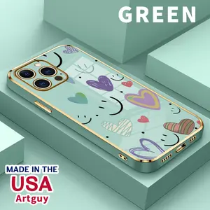 Phone case for iPhone 16 Pro Max 15 Plus 14 13 12 11 XR XS Creative Love Shockproof Silicone TPU Bumper Drop Protection Soft Cover