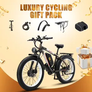JESRIDER 4000W peak dual motor electric bicycle 48V 23Ah detachable battery 26 inch mountain electric bicycle 21 speed electric off-road vehicle front suspension peak 40 miles per hour electric bicycle