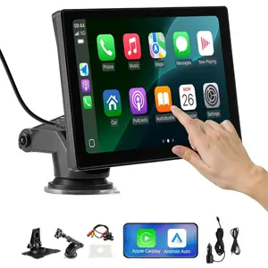 VEVOR Wireless Car Stereo, 9-Inch HD Portable Radio Touch Screen Compatible with Apple CarPlay Android Auto, CarPlay Screen with Backup Camera, Voice Control, Mirror Link, Bluetooth, GPS Navigation