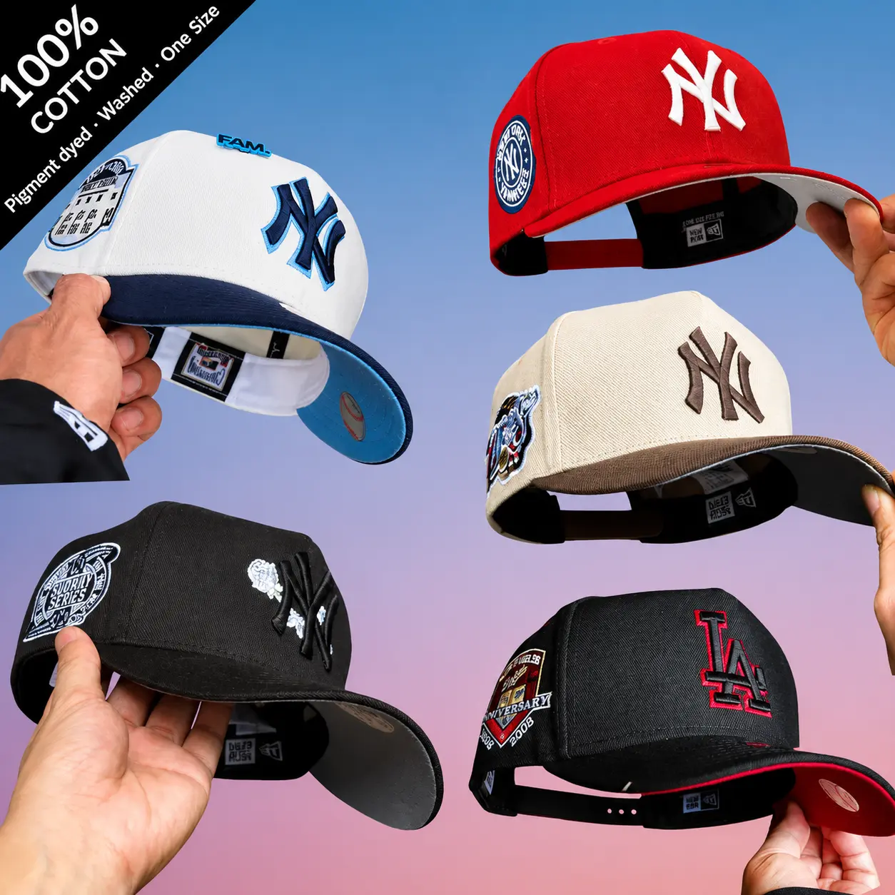 New Era MLB Dodgers Yankees 9FORTY 9FIFTY Fitted Snapback Cap – Baseball Hat for Men Women, Unisex Streetwear Sombrero, Adjustable Trucker Style, Urban Fashion USA 2026, Retro Vintage Sport Look, TikTok Trend