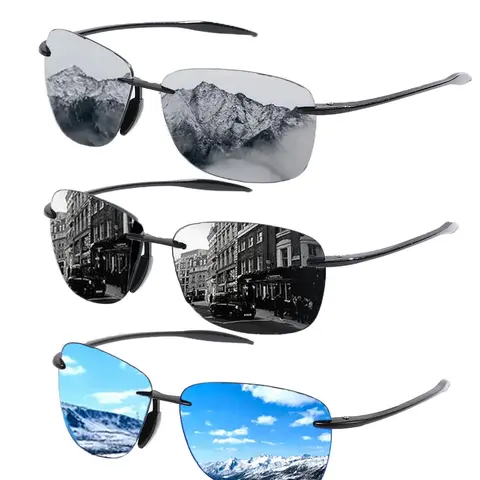 Vintage Simple Tinted Lens Square Summer Sunglasses for Everyday Use, Retro Outdoorrimless Fashion Sunglasses for Women, Travel Accessories for Driving Car, Party Prop