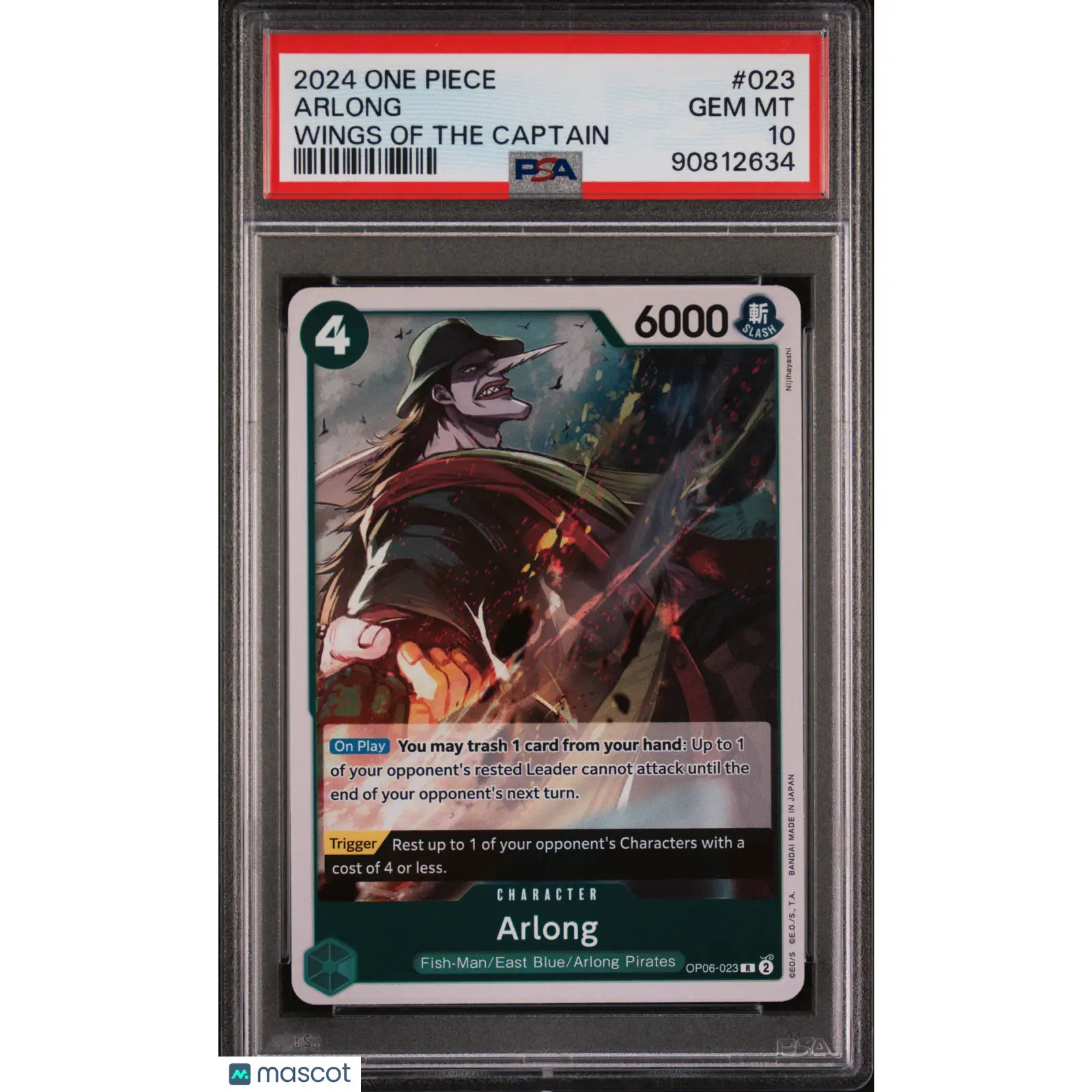 PSA 2024 One Piece CCG Arlong #023 Wings of the Captain 10 Graded Card