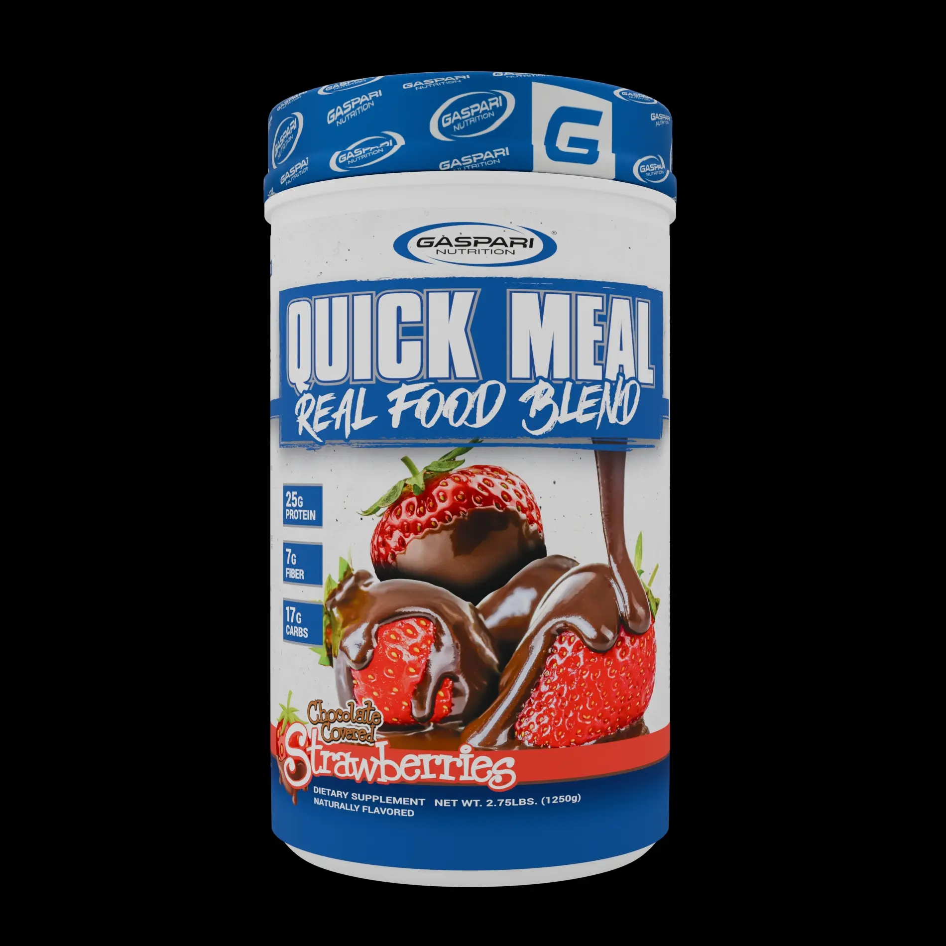 Gaspari Nutrition Quick Meal Real Food Blend - 25g Complete Protein, Beef Protein Isolate, Egg White Protein, Greek Yogurt Protein, Sweet Potato Powder, Chicory Root Fiber, Real Fruit Blend, MCT Oil, No Added Sugar, Meal Replacement Shake