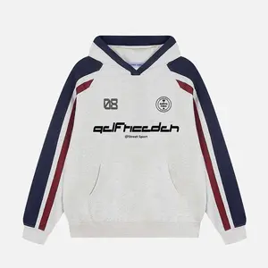 Aelfric Eden Unisex Color Block Stripe Hoodie Bold and Stylish Pullover Sweatshirt Streetwear Hooded Top with Pockets Y2K Fashion for Men and Women