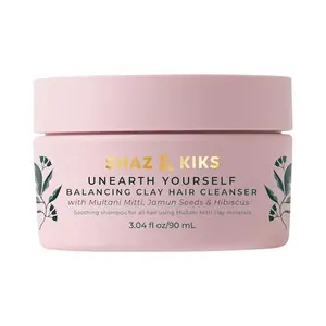 SHAZ & KIKS  Balancing Clay Hair Cleanser Shampoo travel vitamin for volumizing instant rosemary supernature