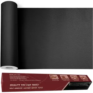 Leather Repair kit for Furniture,2 x 79 inches Self Adhesive Tape,Vinyl Repair kit Stickers,Leather Repair kit  Interior,Leather Patches,Leather seat Repair kit for ,Sofa,Couch(Black)