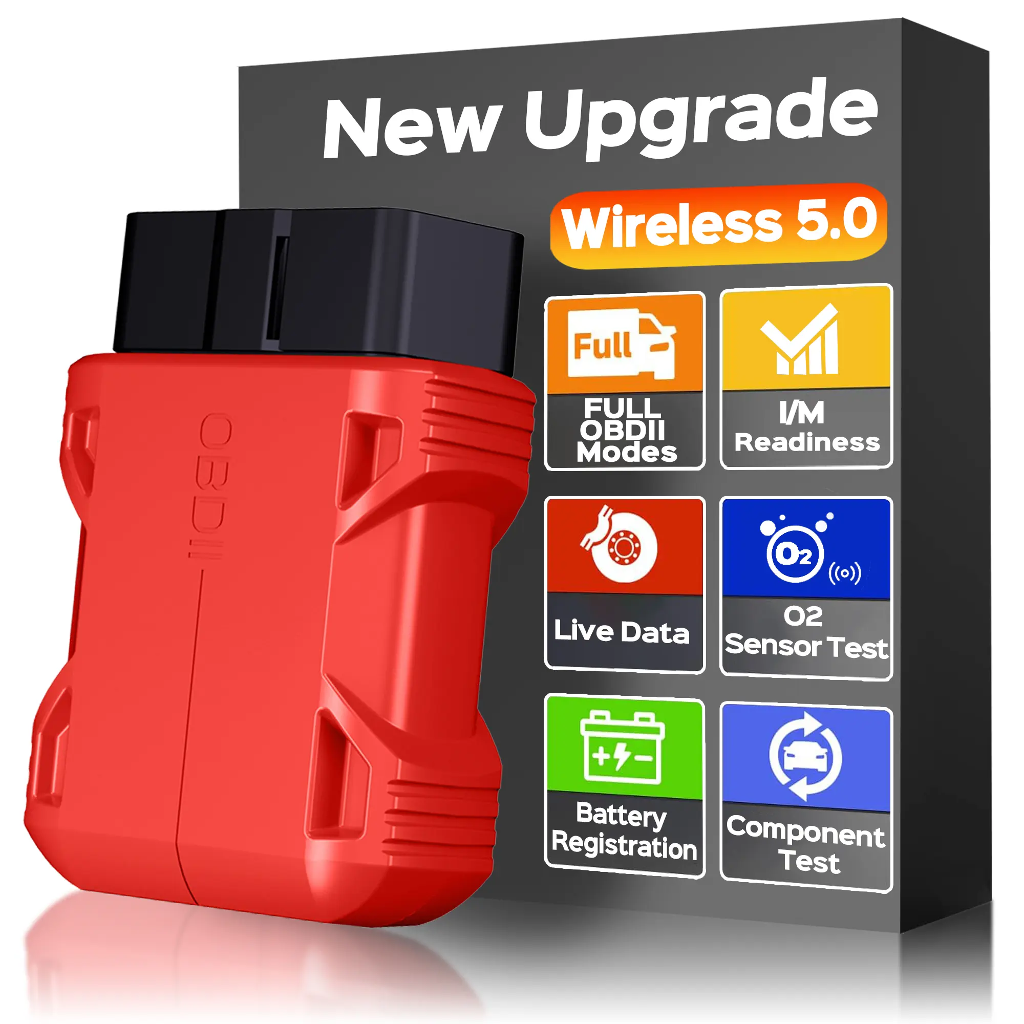 TOPDON TopScan OBD2 Scanner, Wireless Bluetooth-compatible 8+ Reset Services Bidirectional Scan Tool BI-Directional System Diagnostic Tool for iOS & Android, Professional Car Repair Tool, Car Scanner Fixed