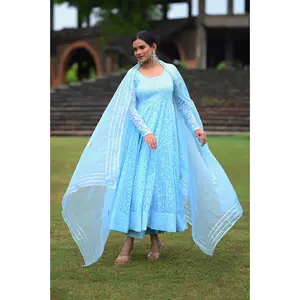 Powder Blue Anarkali