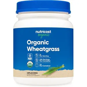 Nutricost Organic Wheatgrass Powder 1 LB - Non-GMO Superfood