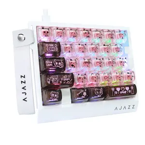 A.JAZZ AK029 Wired 29 Keys One-Handed RGB Gaming Keyboard with 8000HZ,0.01mm RT Magnetic Switches Adjustable Actuation,Hotswappable Mechanical Keyboard,Aluminum Plate,Web Driver for Gamers