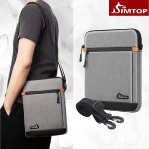 12.9 Inch Tablet Sleeve Bag Carrying Case with Pockets – Fits iPad Pro 12.9 M2/M1 2022/2021/2020, Surface Laptop Go 12.4", Galaxy Tab S8+/S9+ 12.4" 2022/2023, Gray Tablet Case with Multiple Pockets, Protective Sleeve, Portable Carrying Case for Tablets