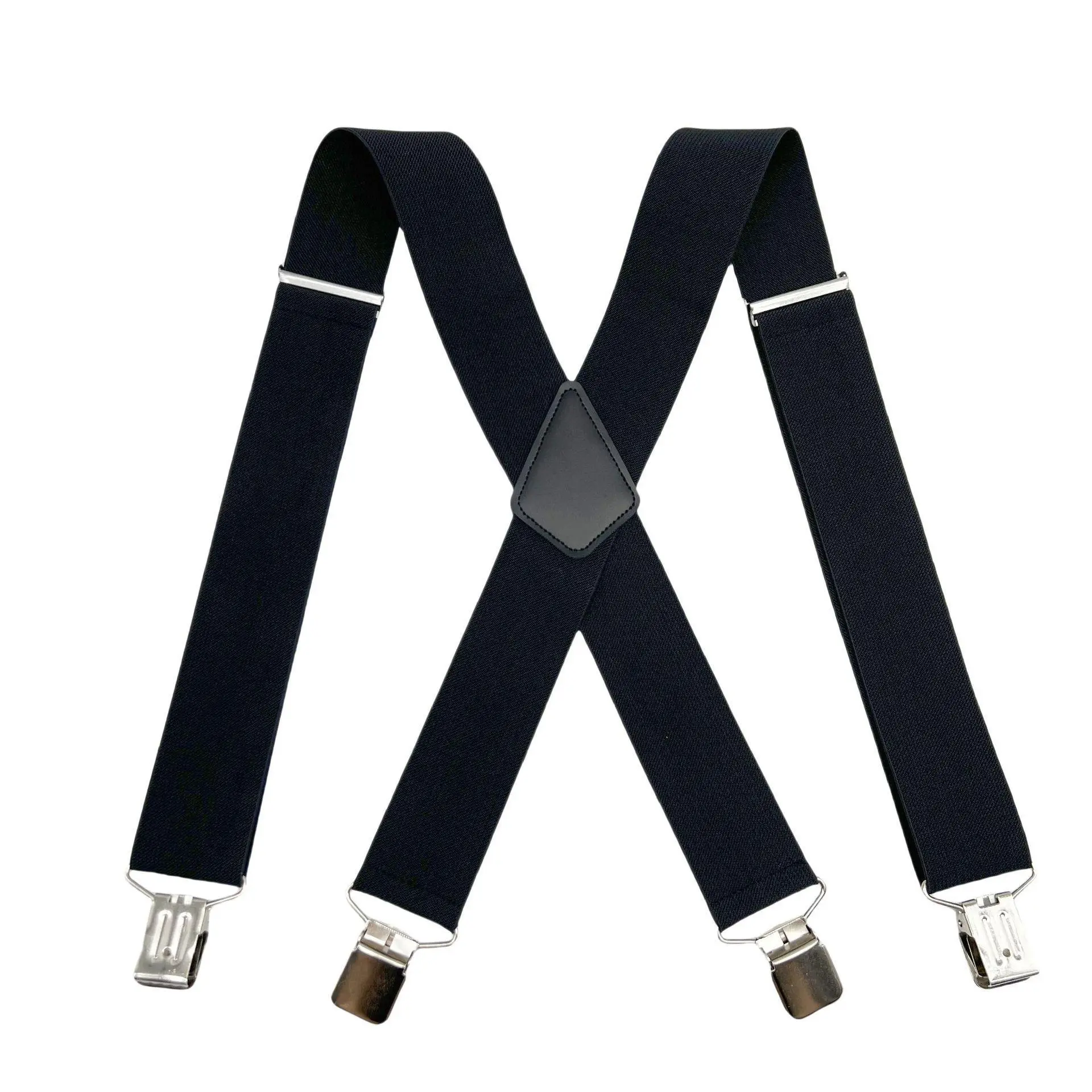 2" Wide Heavy-Duty X-Back Suspenders  Strong Clips & Adjustable Fit for Men & Women