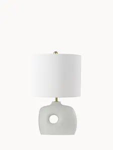 Magnolia Textured Ceramic Ring Table Lamp