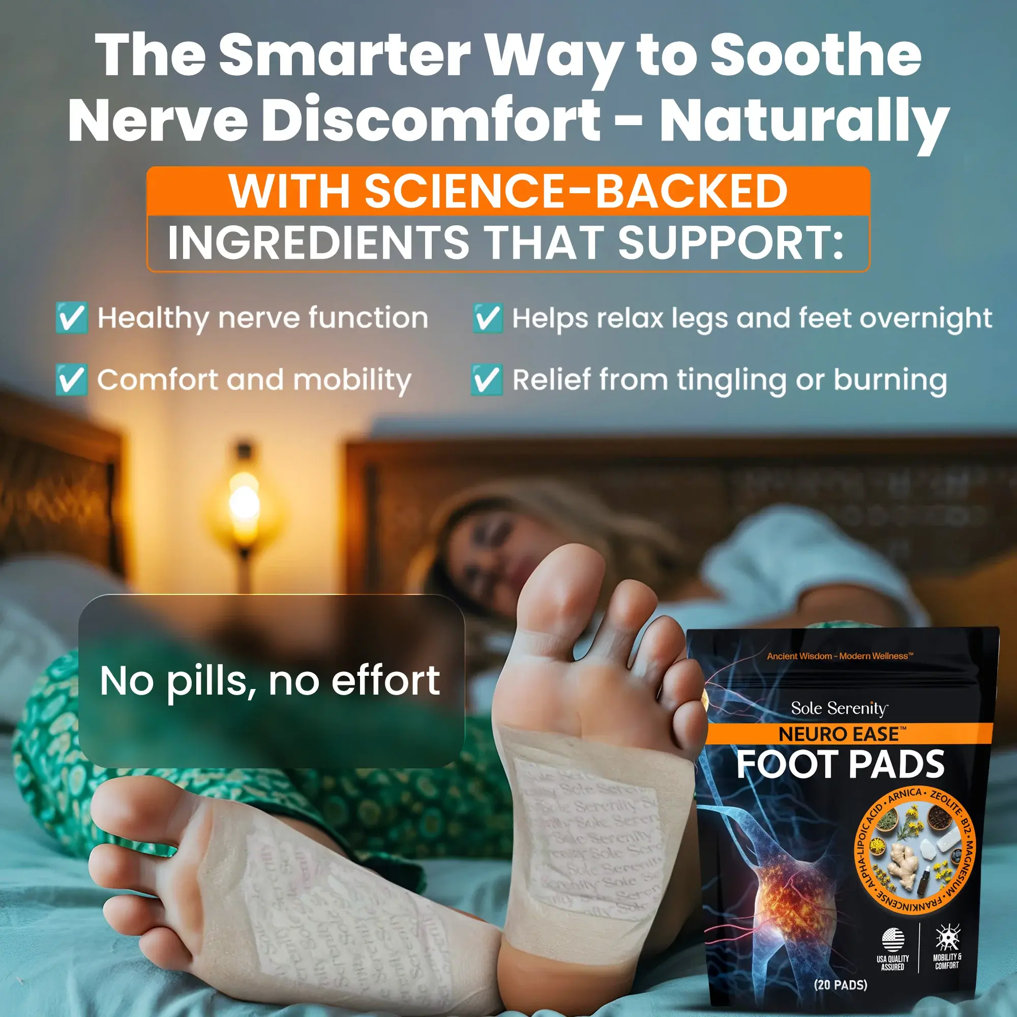 Sole Serenity Neuro Ease + Good Night Sleep Detox Foot Pads - 2