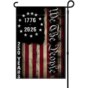 250th Anniversary USA Garden Flag 1776-2026 250 Years of Birthday America Decor 4th of July Fourth of July Patriotic Party Decorations and Supplies 12.5×18''