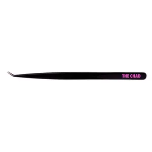 LASH ANARCHIST Curved Isolation Lash Tweezer 'The Chad' - Fanboy Collection, Black Tweezer for Lash Application