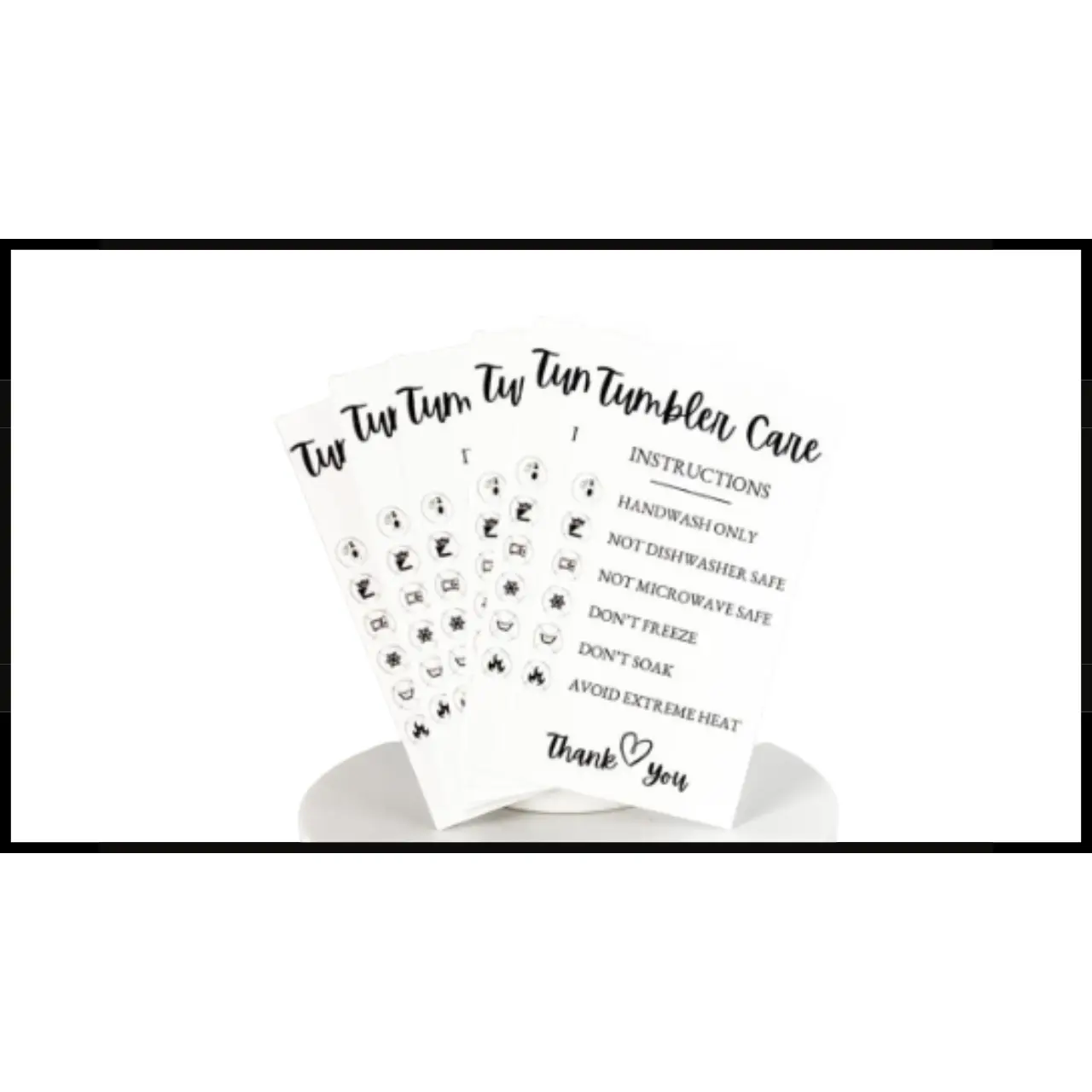 50 pack Tumbler Care Cards