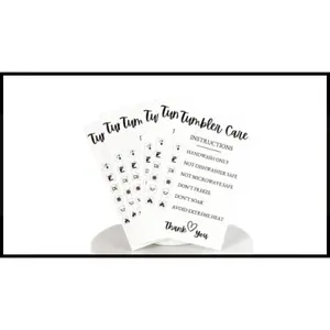 50 pack Tumbler Care Cards