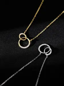 Women's Copper Zirconia Pendant Necklace, Dainty Necklace, Elegant Minimalist Design, Daily Wear Jewelry for Women, Perfect Gift Idea