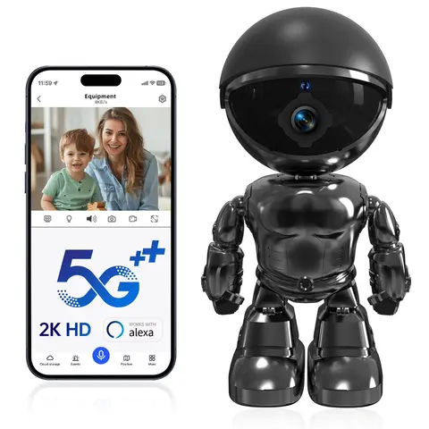 Noahtec PTZ Indoor Security Camera, 3MP 2K Wired Connectivity, Surveillance Cam with AI & Motion Detection, Night Vision, SD Slot, 2-Way Audio, 100-220v, 170.00x70.00mm for Home Security