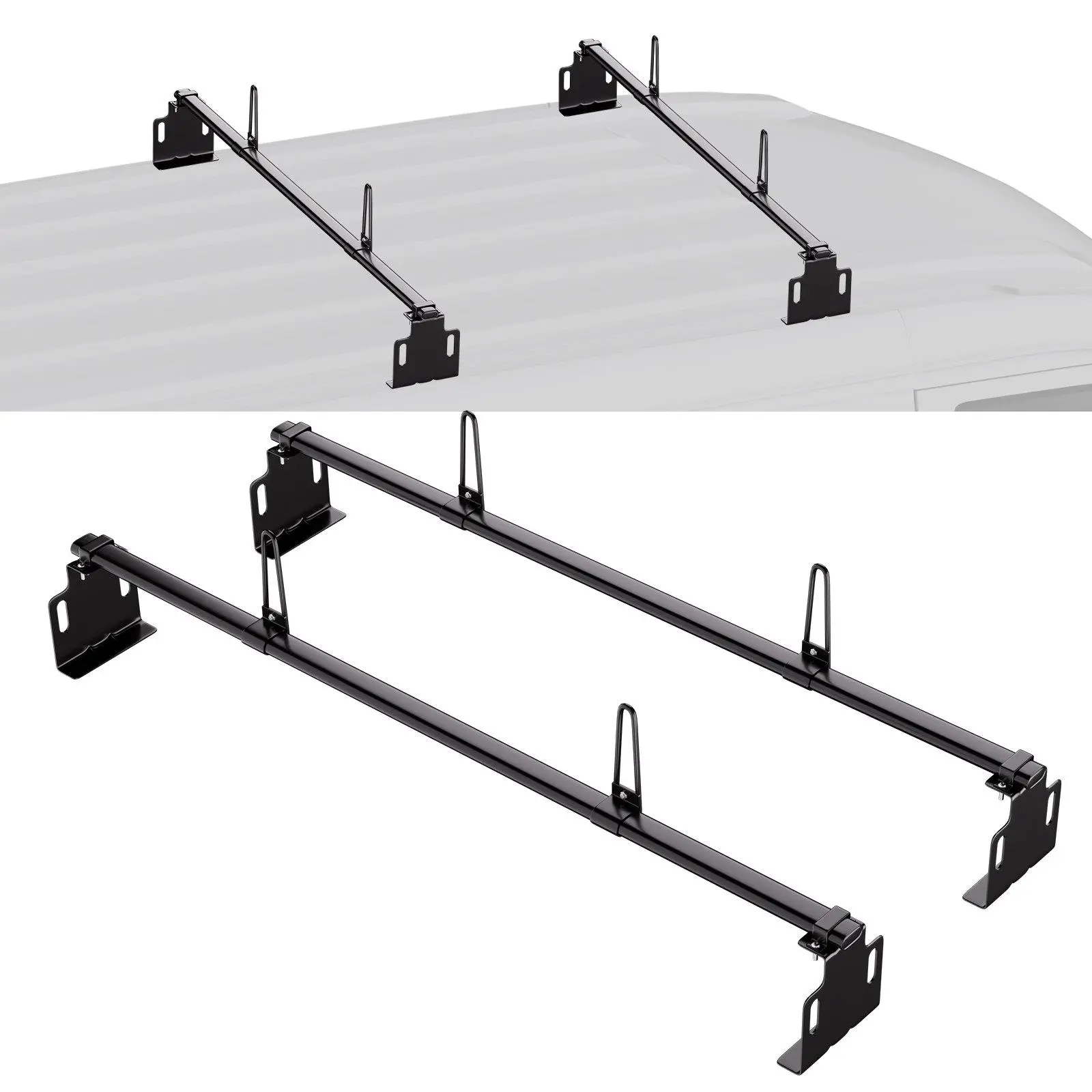 【summerfinds】VEVOR Trailer Ladder Rack Van Roof Ladder Rack for Universal Truck Roofs Car Accessory, Car Carrier, Auto Parts Accessories, Adjustable Truck Rack