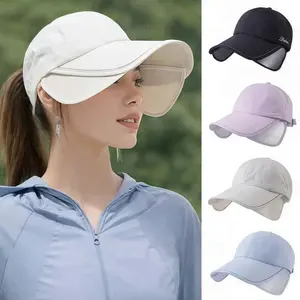 2 Pack Women's Wide Brim Sun Hat - UPF 50+ Double Layer Baseball Cap for Summer