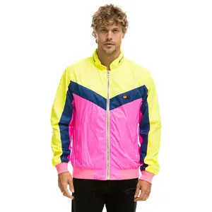 MEN'S WINDBREAKER JACKET - NEON PINK