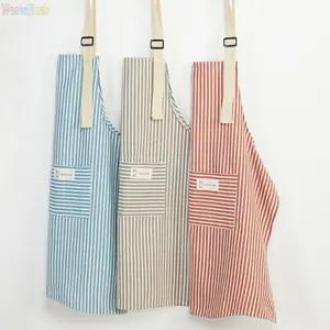 2026 New Cotton Linen Kitchen Apron, Waterproof Oil-Proof Breathable Cooking Apron, Household Anti-Dirty Work Clothes. Lightweight comfy fabric, stain resistant and easy to clean. Unisex versatile design, ideal for cooking, baking, cleaning and daily home