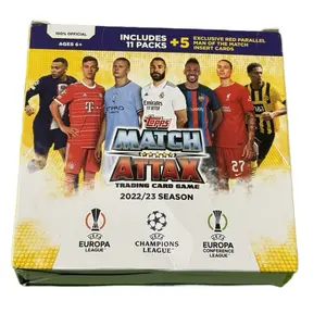 Topps 2022-2023 Match Attax Soccer TCG MegaBox - 12 Cards per Pack Featuring Top UEFA Players for Collectors and Fans