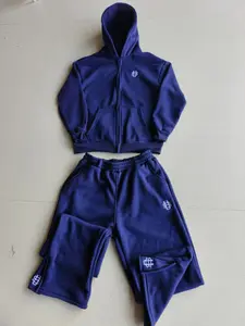 Street Trend Hip-Hop Zipper Loose Embroidered Tracksuit Sportswear Set, Casual Fashion for Men & Women, Comfortable and Stylish