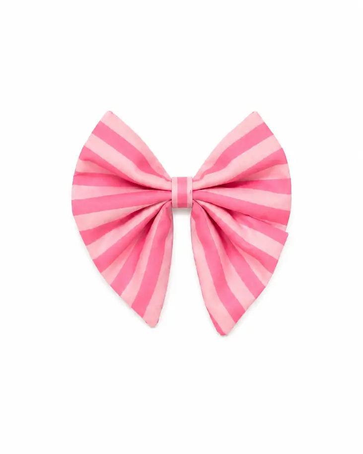 Pink on Pink Striped Bow