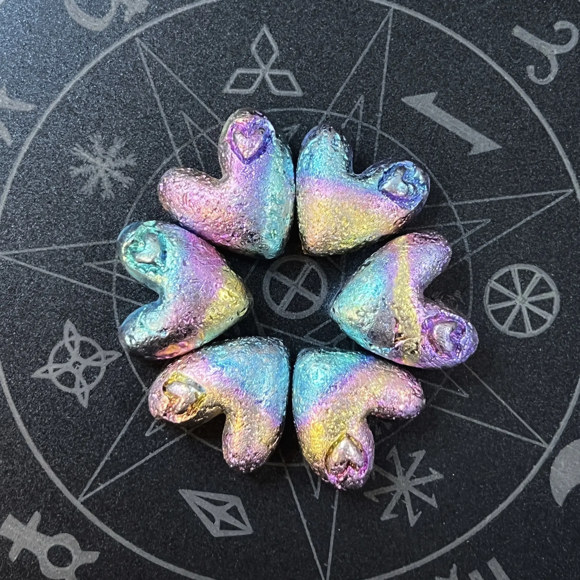 Rainbow Bismuth Carving Set,Bismuth  Carving, Energy Crystal, Home Decor, Crystal Gift