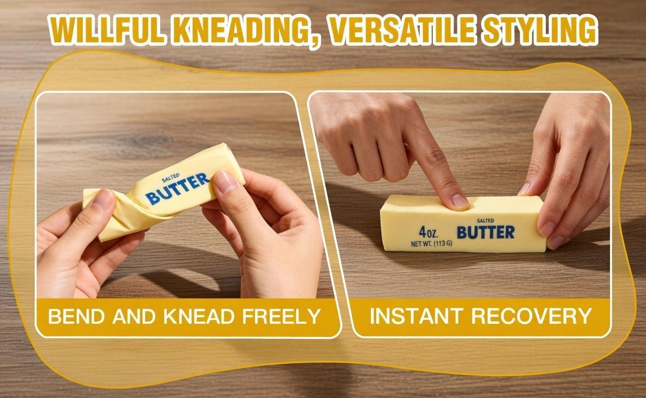 Butter stick squeeze toy, soft and non-toxic; stress-relief PU toy for adults and children; fun prank party game toy; Easter basket filler; Christmas and holiday gag gift