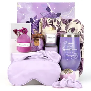 Gifts For Women Mom Best Friend, Unique Birthday Valentines Mothers Day Christmas Gifts For Women, Lavender Spa Gift Basket Set For Her, Self Care Get Well Retirement Appreciation Gifts