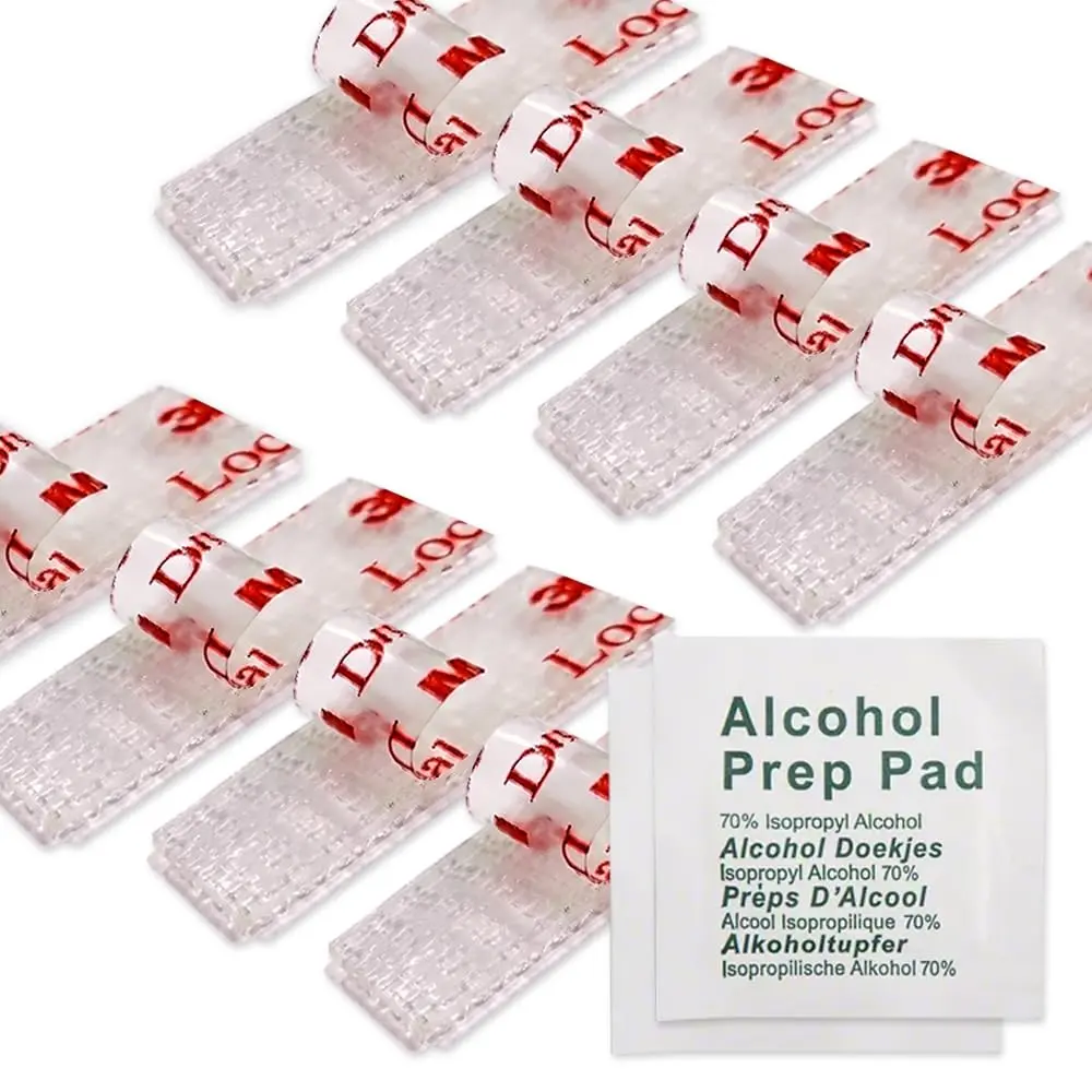Heavy Duty EZ Pass Mounting Strips with Adhesive/Ipass Compatible/Works with EZ Pass Holder/Easy Installation and Removal - 8 count (4sets) with Prep Pads