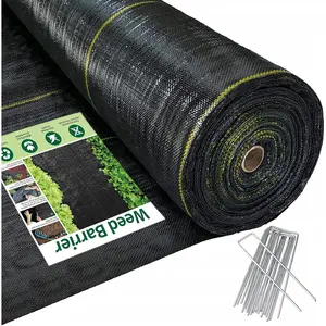 4ft x300ft Black Weed Barrier Landscape  Fabric-Heavy Duty Woven Ground Cloth with Superior Permeability Weed Control Convenient Design