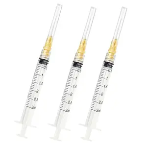 100pcs 3ml/cc 25G 5/8 inch (16mm) Individually Wrapped for Industrial Scientific Accessories Liquid Refilling
