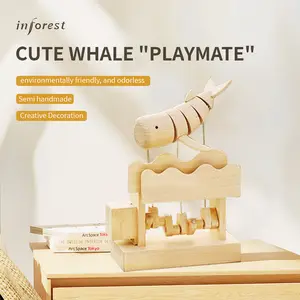 Flying Whale - Handmade Wooden Desktop Ornament, Ocean Swimming Structure, Home Decor Ornament, Holiday Gift for Boys and Girls