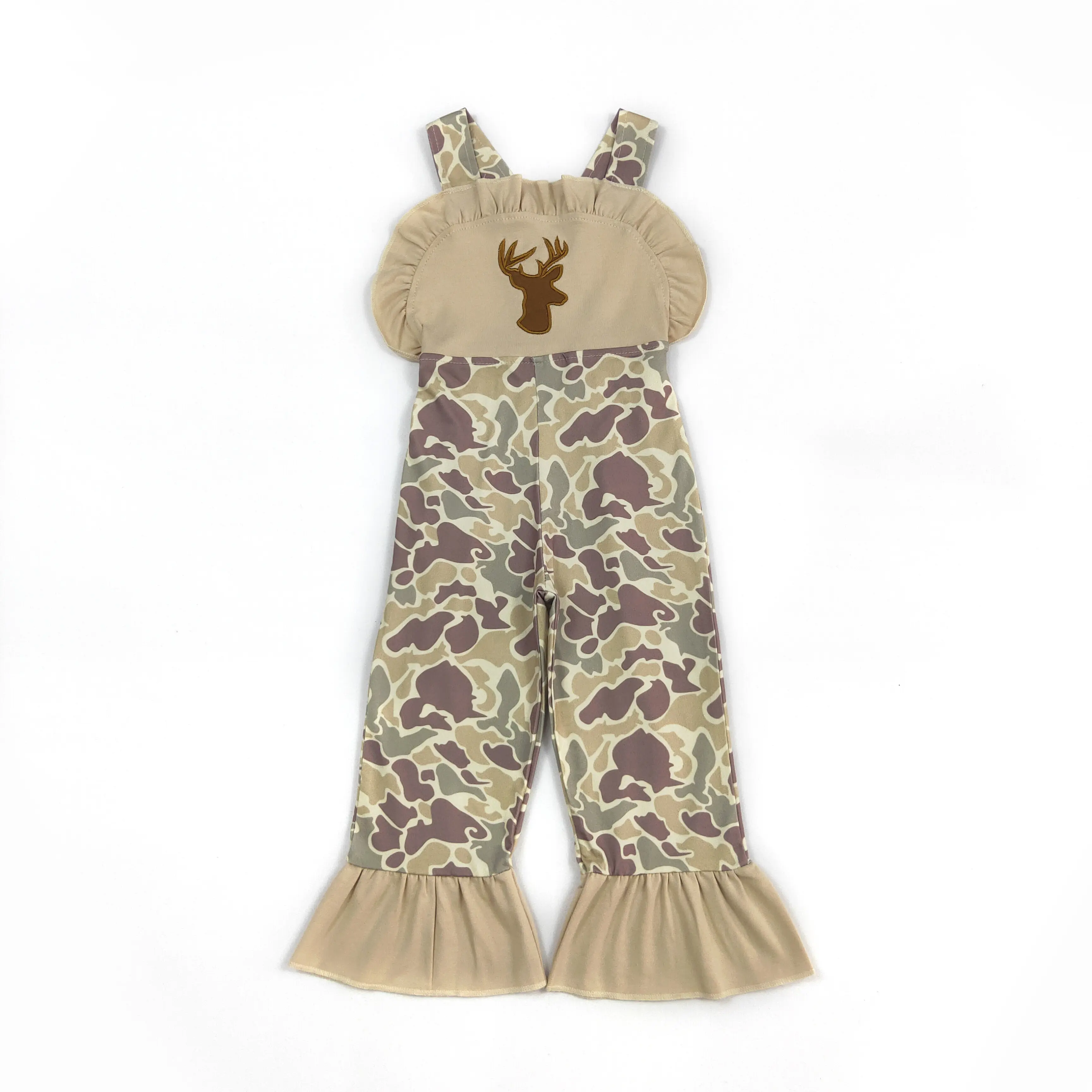 Toddler Overalls, Casual Country Hunting Camo Baby Clothes with Deer Graphic for Boys & Girls, Baby Clothing