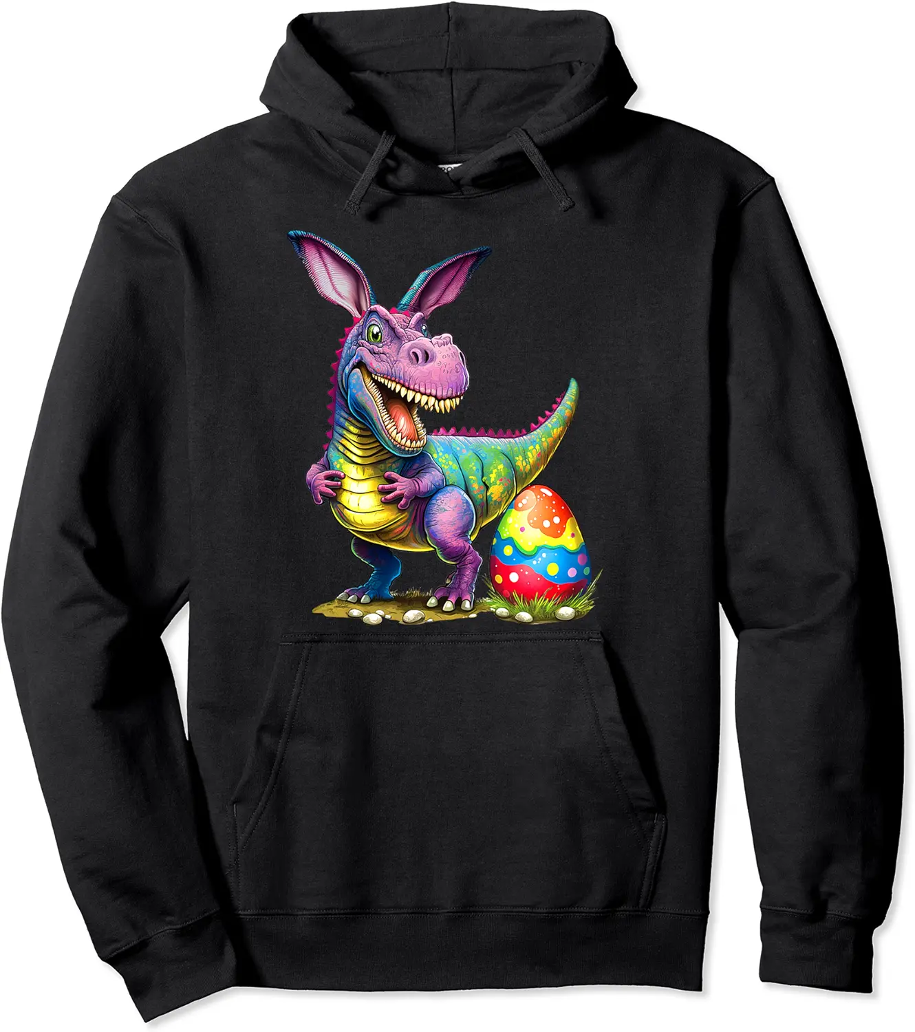 T Rex Dino Bunny Dinosaurs Hunt Eggs Happy Easter Outfit Boy Pullover Hoodie - Marcosal Shop 49B0BYJN4BLS