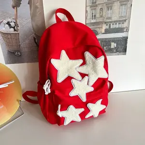 Canvas Star Decor Backpack