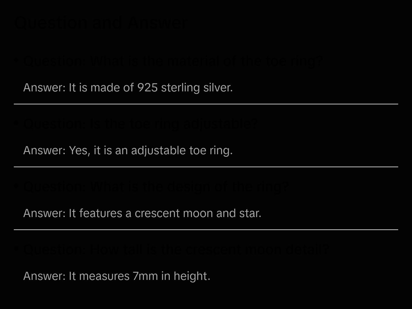 925 Sterling Silver Crescent Moon and Star Adjustable Toe Ring