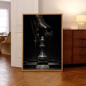 African American Art Poster, Black Art Prints, Black Man Wall Art, Chess Wall Art, Black Man Hand Art