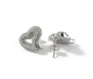 2 Hearts- trendy heart shaped stud earrings